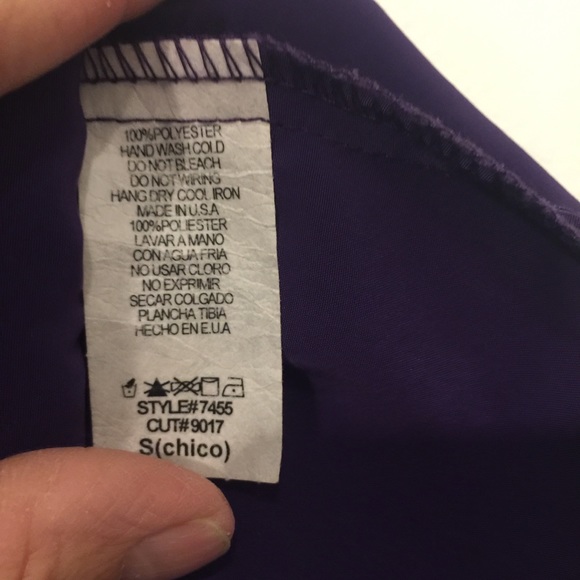 Paisley and ivy blouse purple short sleeve size S - Picture 4 of 4